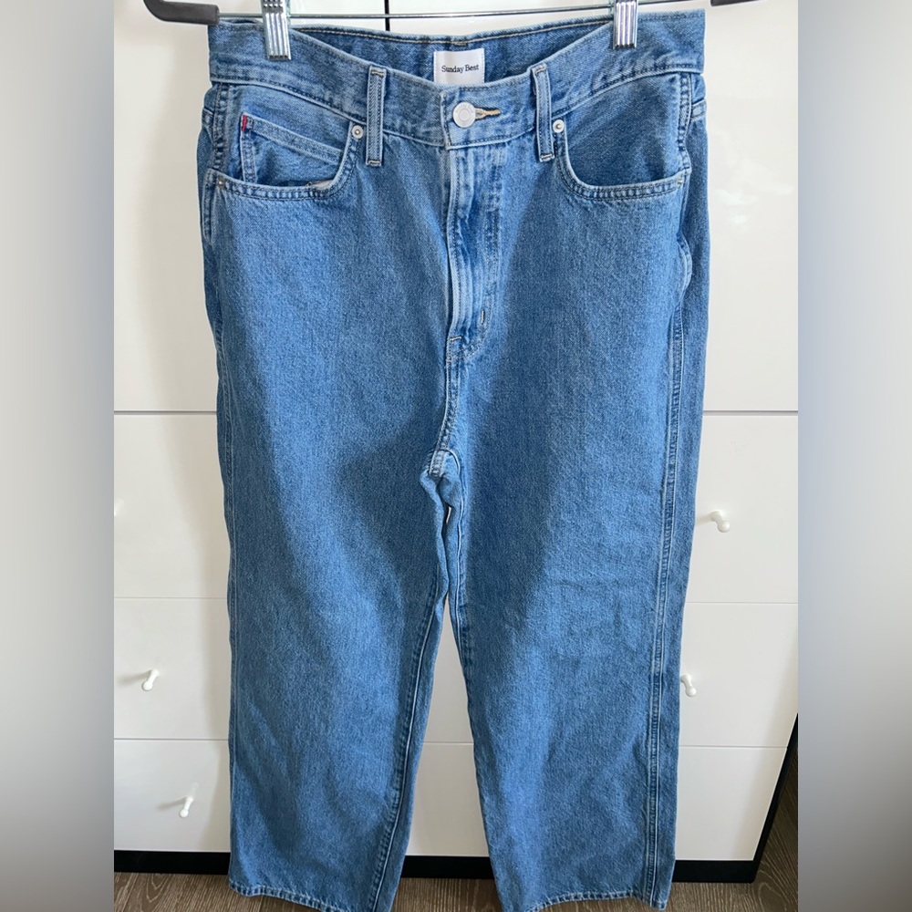 Aritzia Sunday Best Mom Jean wide leg size 8